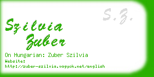 szilvia zuber business card